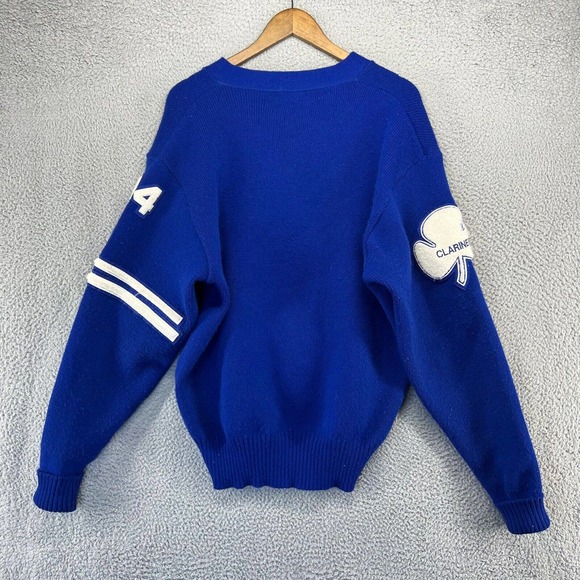 Vintage Catholic Central Sweater Men's 48 Band Varsity Clarinet Shamrocks 94 90s - Picture 11 of 14